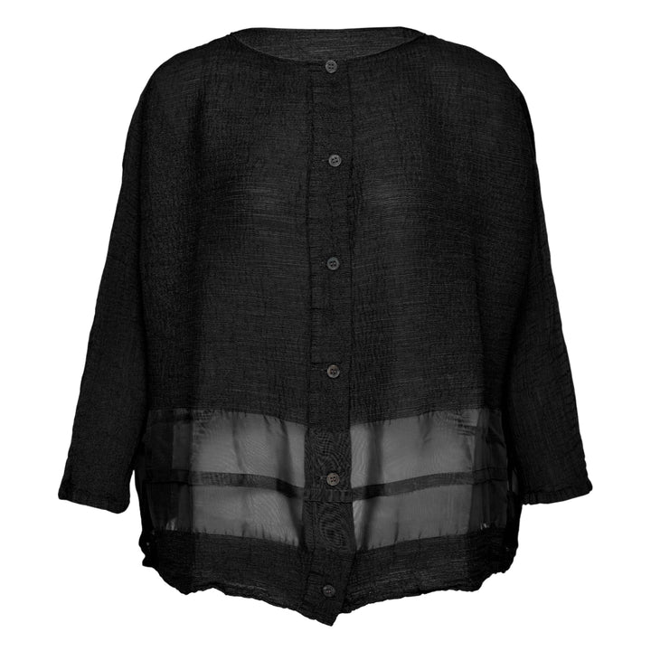 Sheer See-Through Crepe