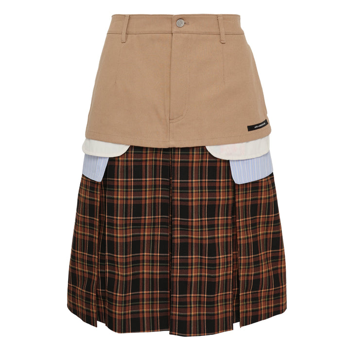 Double Layered Pleats Skirt