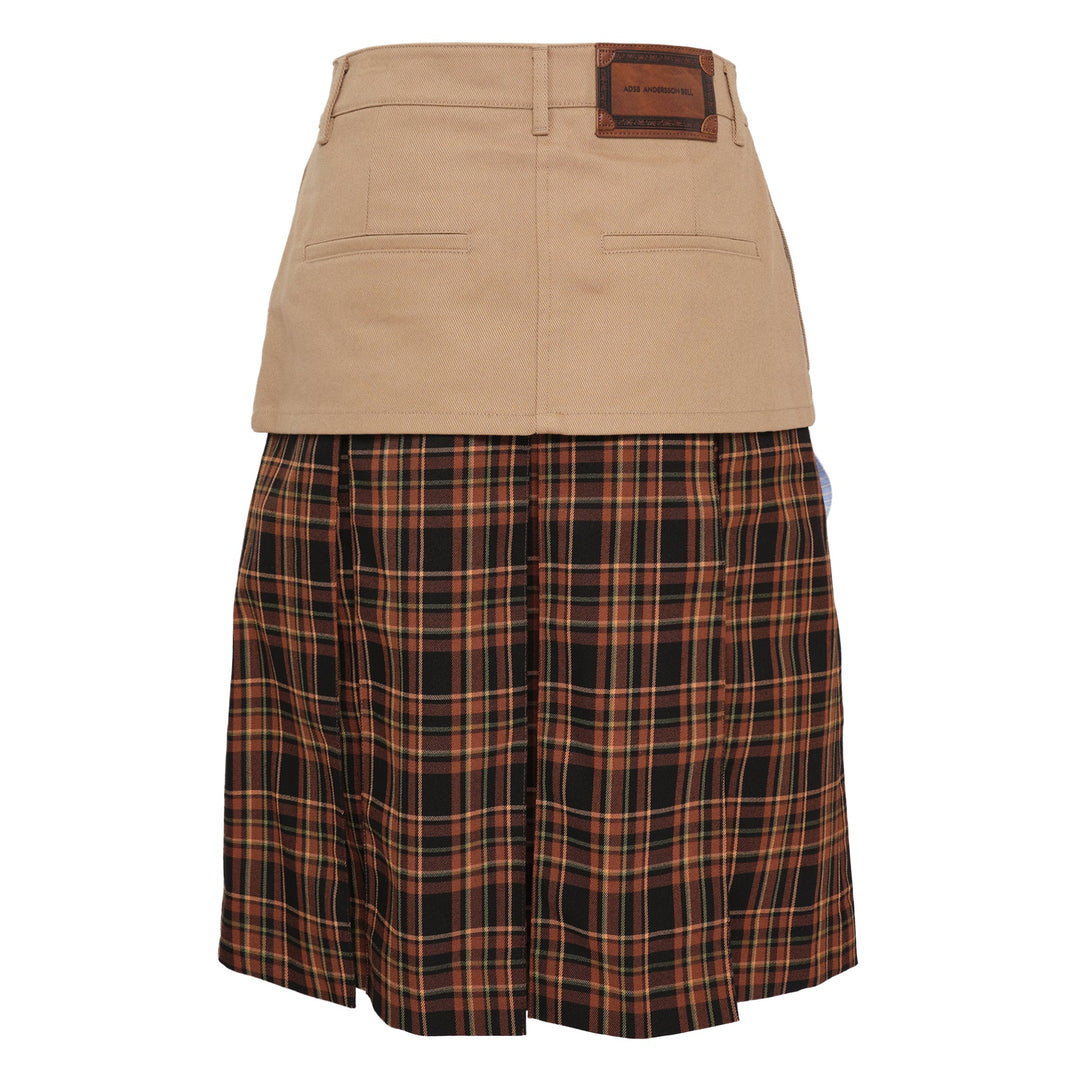 Double Layered Pleats Skirt