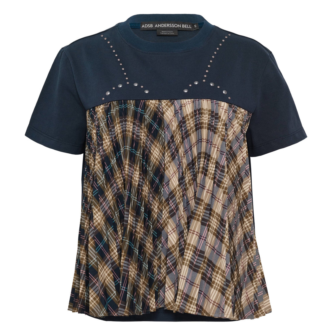 Studded Pleats Hybrid Top