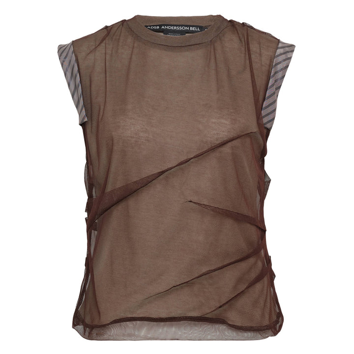 Layered Mesh Tuck & Dart Top