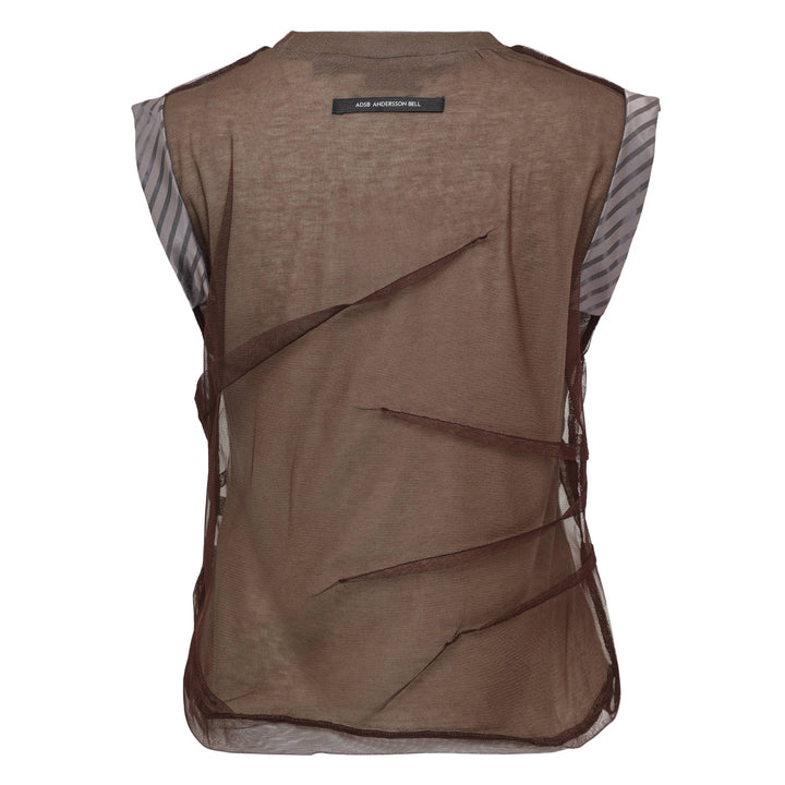 Layered Mesh Tuck & Dart Top