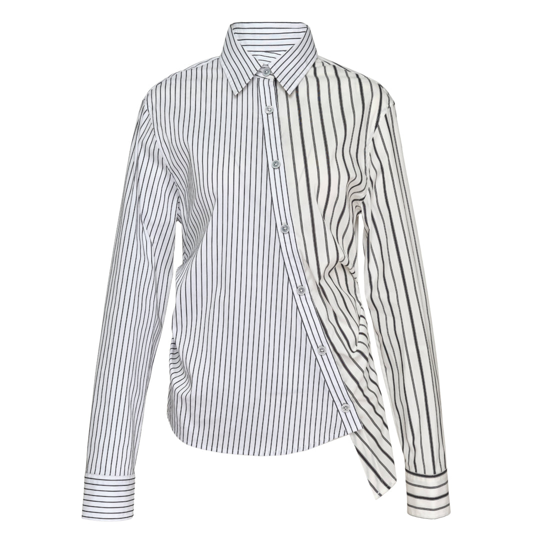 Noa Striped Twist-Tuck Shirt