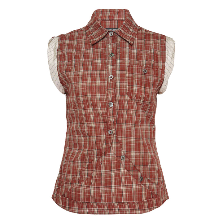 Check Sleeveless Shirt
