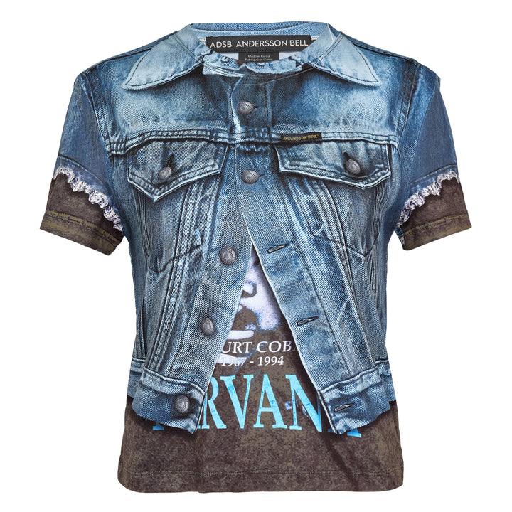 RVAN Denim Vest Printed T-Shirt