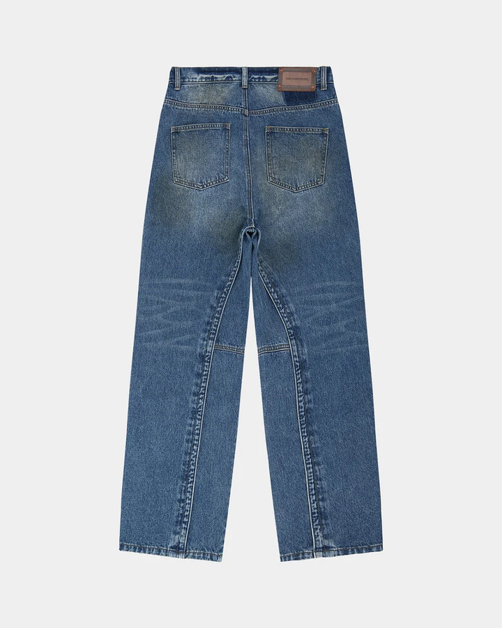 Unisex Layered Wide-Leg Jeans
