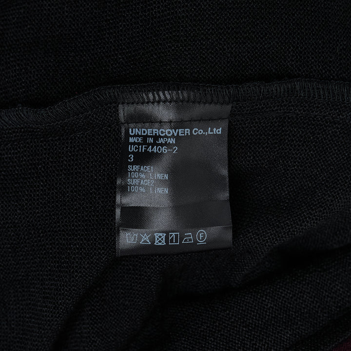 Curve Buttons Bifabric Linen Shirt