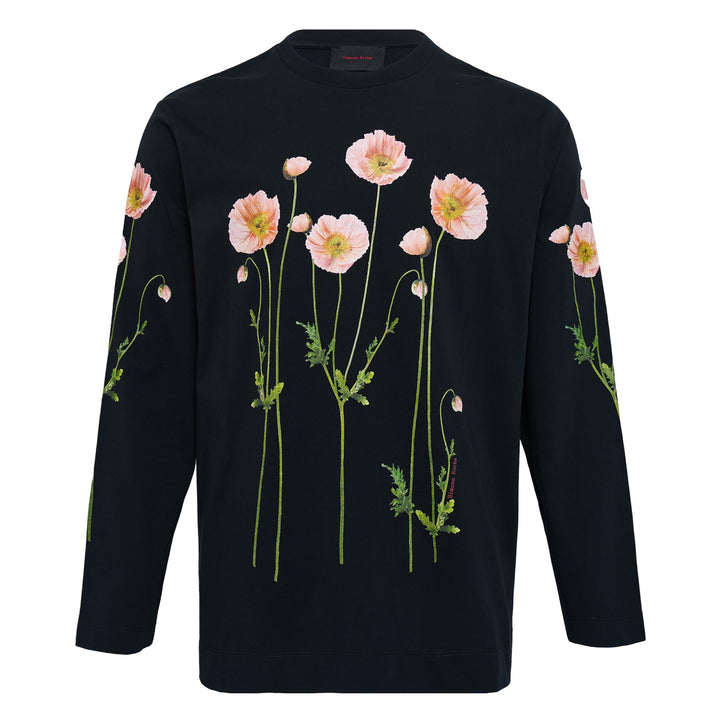 Poppy Field Print Long Sleeve Top