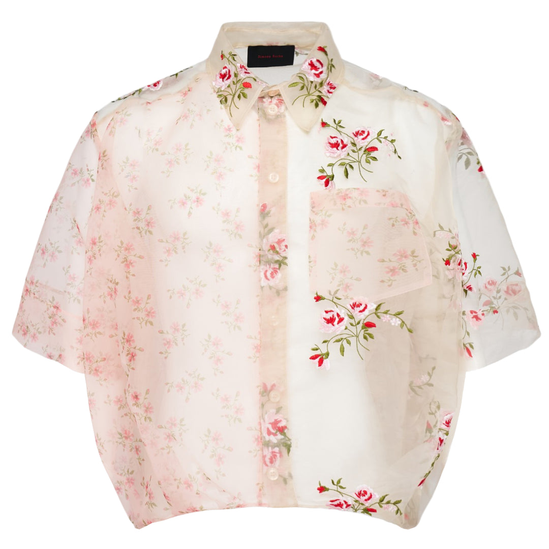 Simone Rocha Sheer Patchwork Balloon Hem Shirt – Available at Club 21, Official Retailer in Singapore, Malaysia & Thailand with Global Shipping Online