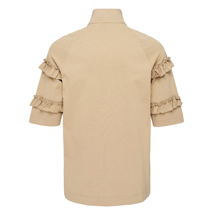 Simone Rocha Mock Neck Ruffle Frill Zip Tee – Available at Club 21, Official Retailer in Singapore, Malaysia & Thailand with Global Shipping Online