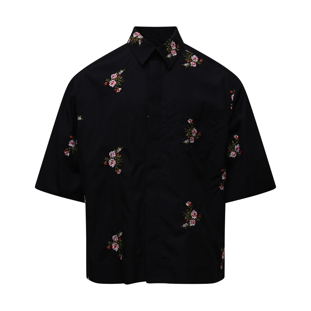 Simone Rocha Boxy Pocket Shirt Embroidered Rose – Available at Club 21, Official Retailer in Singapore, Malaysia & Thailand with Global Shipping Online