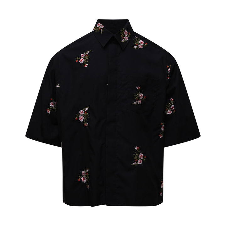 Simone Rocha Boxy Pocket Shirt Embroidered Rose – Available at Club 21, Official Retailer in Singapore, Malaysia & Thailand with Global Shipping Online