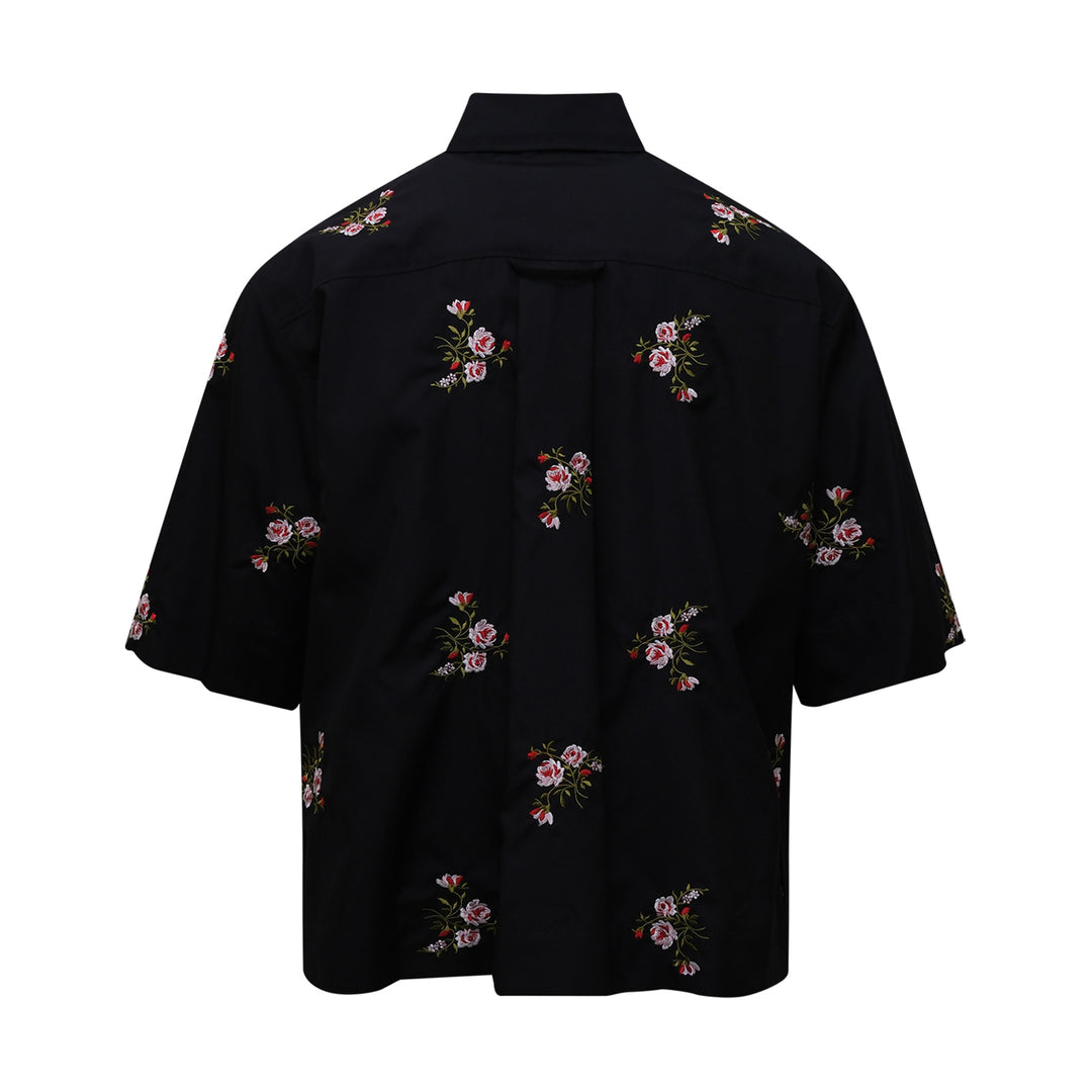 Simone Rocha Boxy Pocket Shirt Embroidered Rose – Available at Club 21, Official Retailer in Singapore, Malaysia & Thailand with Global Shipping Online
