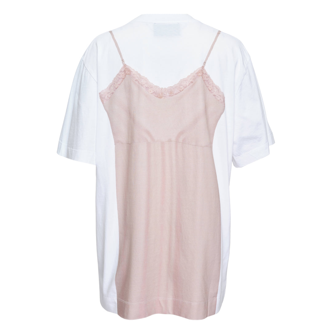 Bow Sash Slip Dress Trompe L'oeil Tee