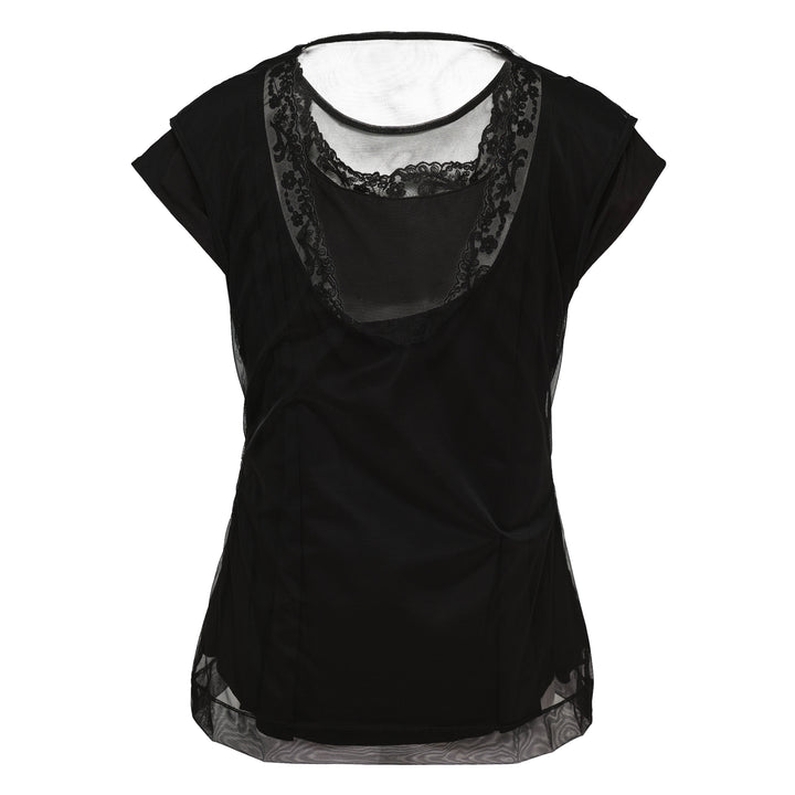 Simone Rocha Layered Liquid Cap Sleeve Lace Top – Available at Club 21, Official Retailer in Singapore, Malaysia & Thailand with Global Shipping Online