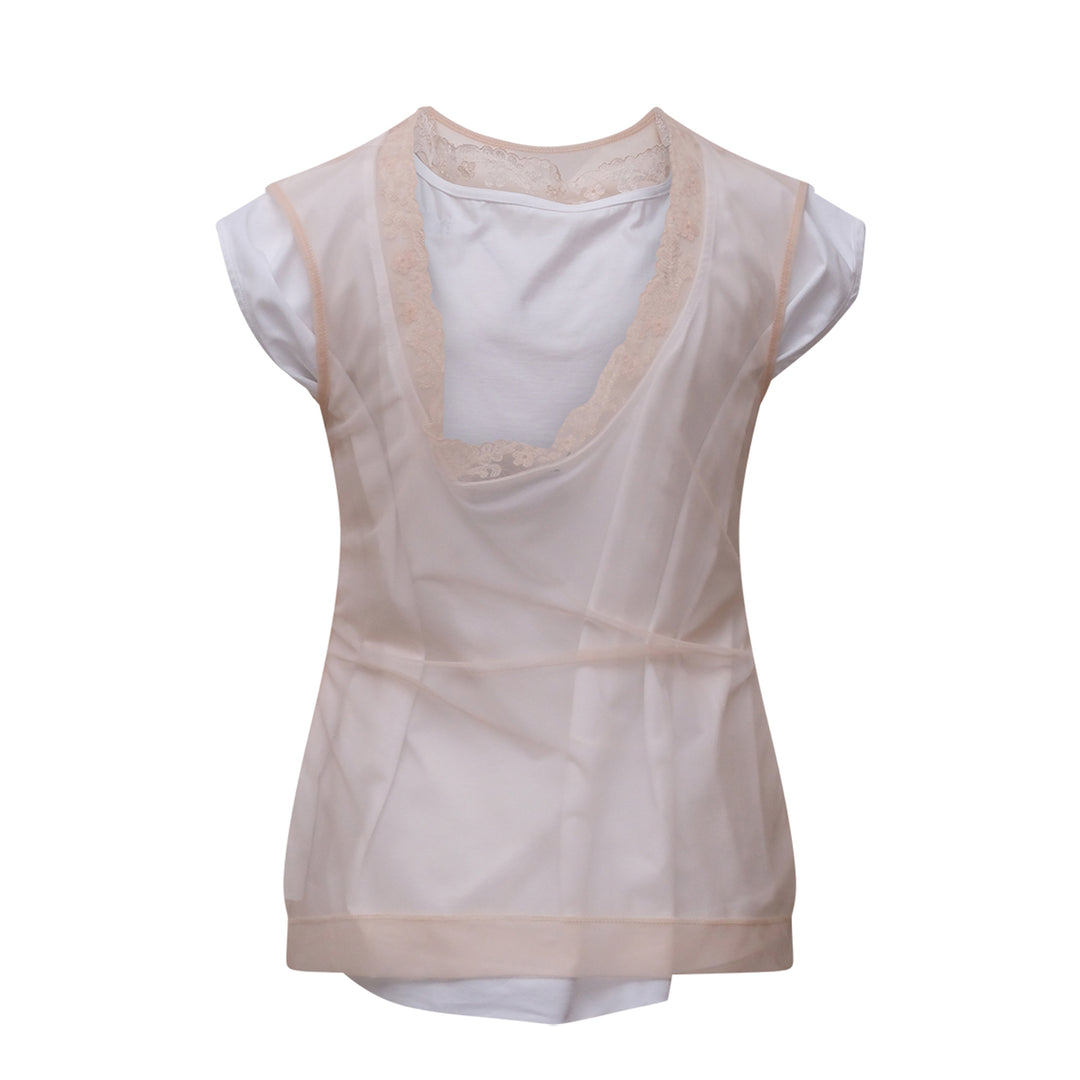 Simone Rocha Layered Liquid Cap Sleeve Lace Top – Available at Club 21, Official Retailer in Singapore, Malaysia & Thailand with Global Shipping Online