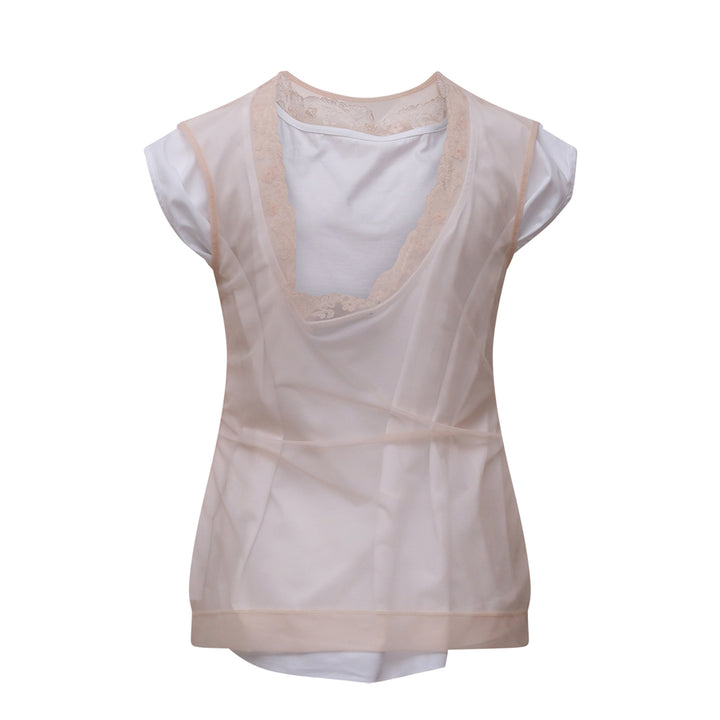 Simone Rocha Layered Liquid Cap Sleeve Lace Top – Available at Club 21, Official Retailer in Singapore, Malaysia & Thailand with Global Shipping Online