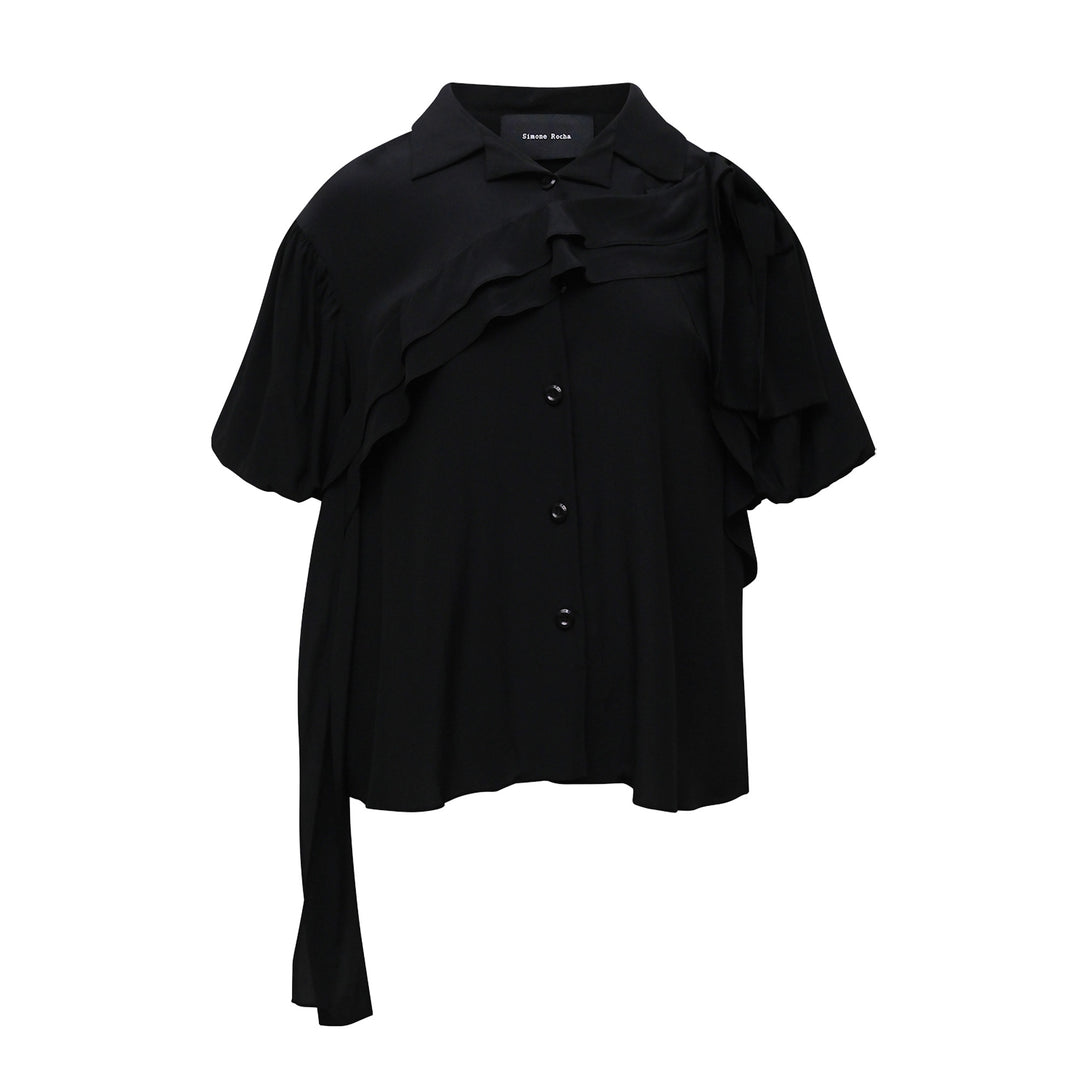Simone Rocha Cropped Puff Sleeve Bow Sash Shirt – Available at Club 21, Official Retailer in Singapore, Malaysia & Thailand with Global Shipping Online