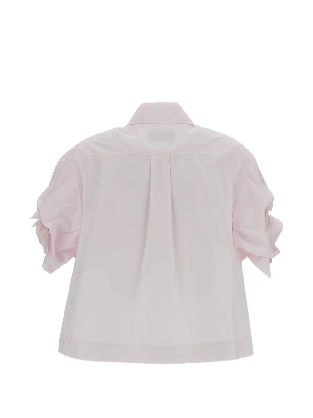 Cropped Rose Puff Sleeve Shirt