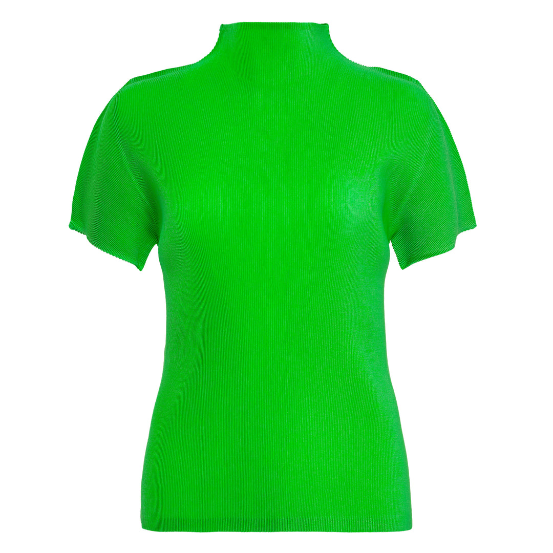 PLEATS PLEASE ISSEY MIYAKE Mist April Short Sleeve High Neck Shirt – Available at Club 21, Official Retailer in Singapore, Malaysia & Thailand with Global Shipping Online