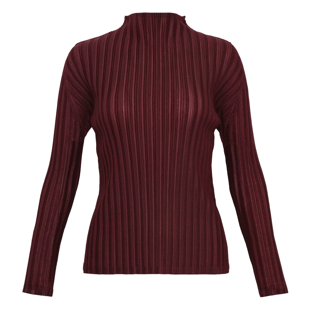 Rib Pleats January High Neck Shirt