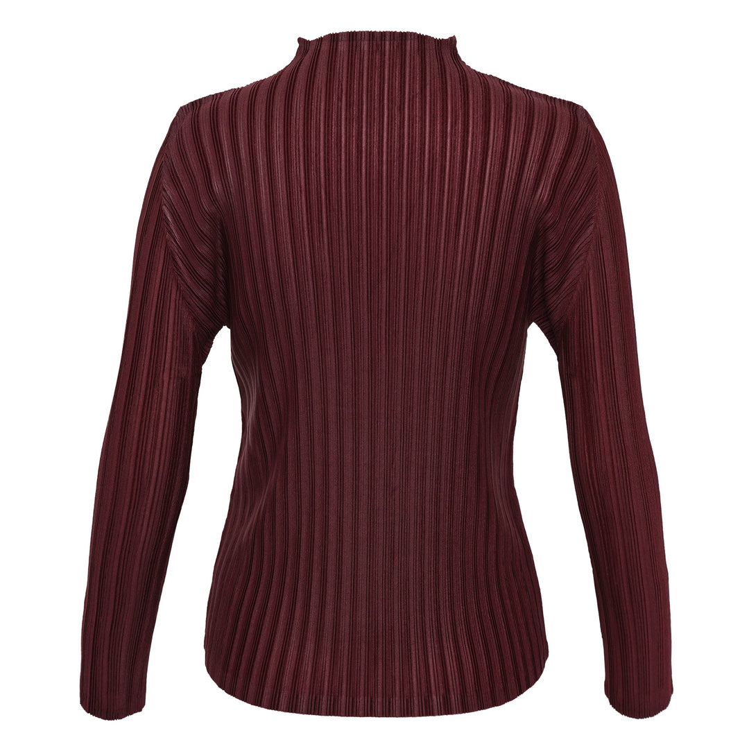 Rib Pleats January High Neck Shirt