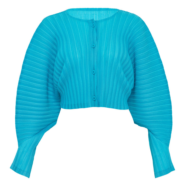 Rib Pleats January Crop Cardigan