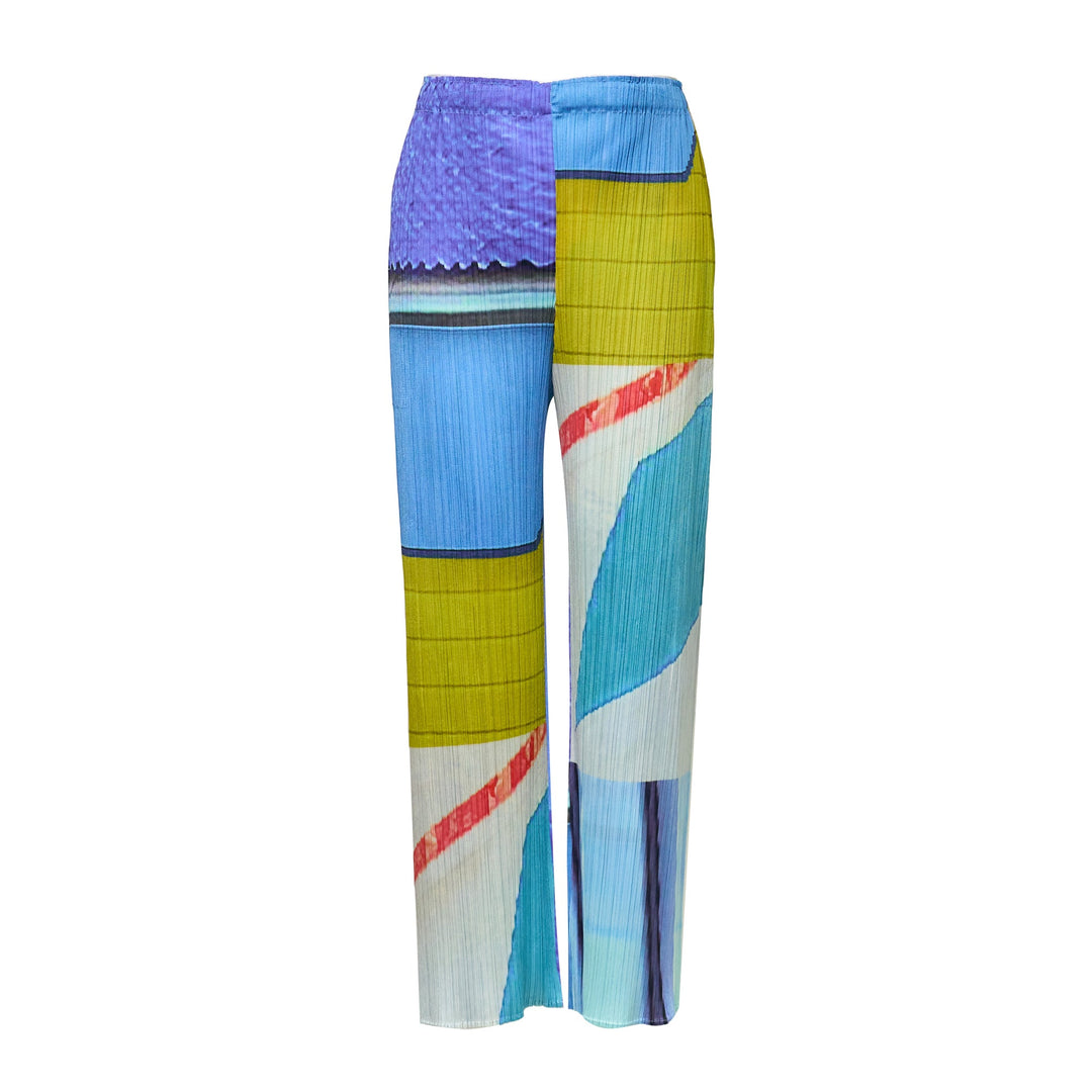 City Collage Pleated Pants