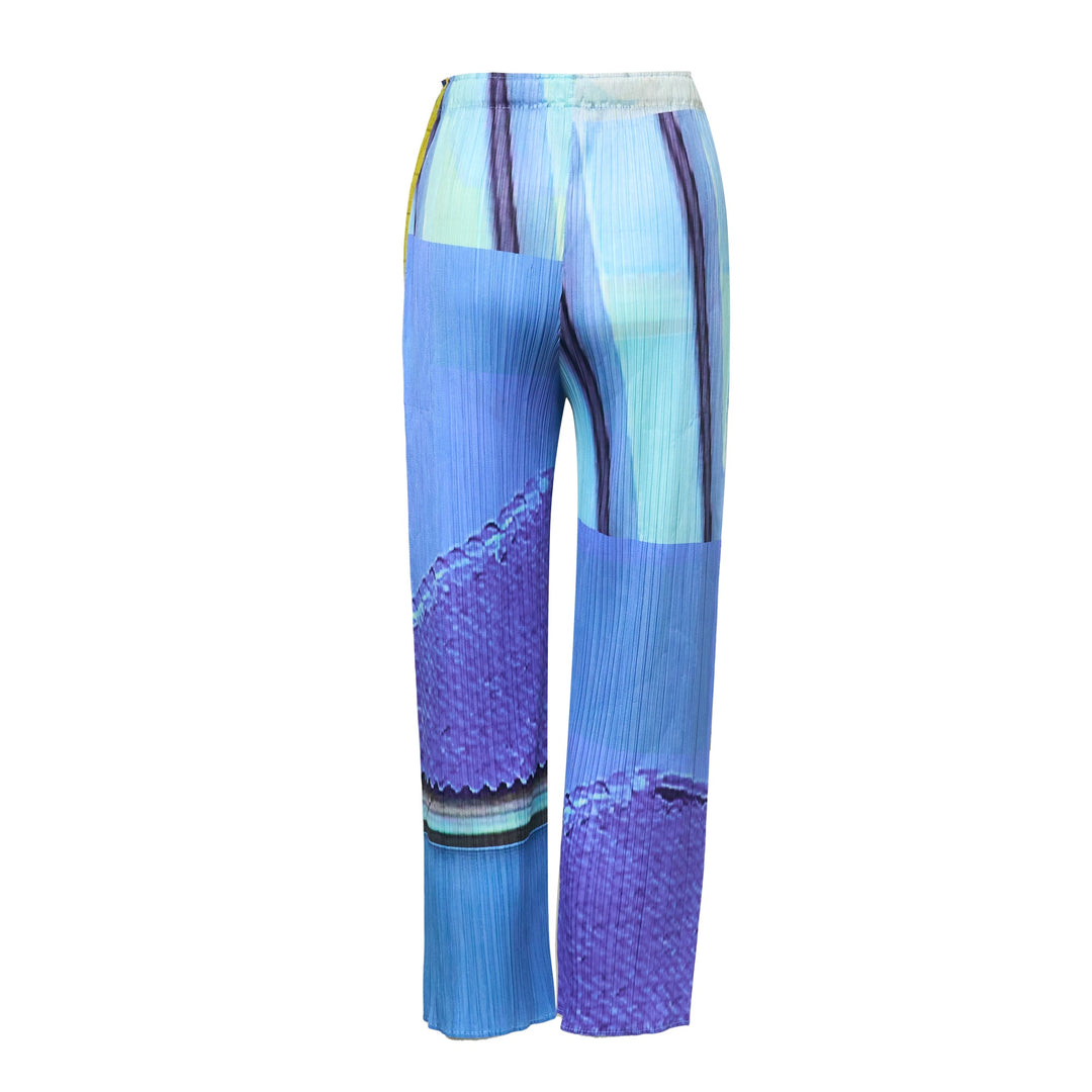 City Collage Pleated Pants