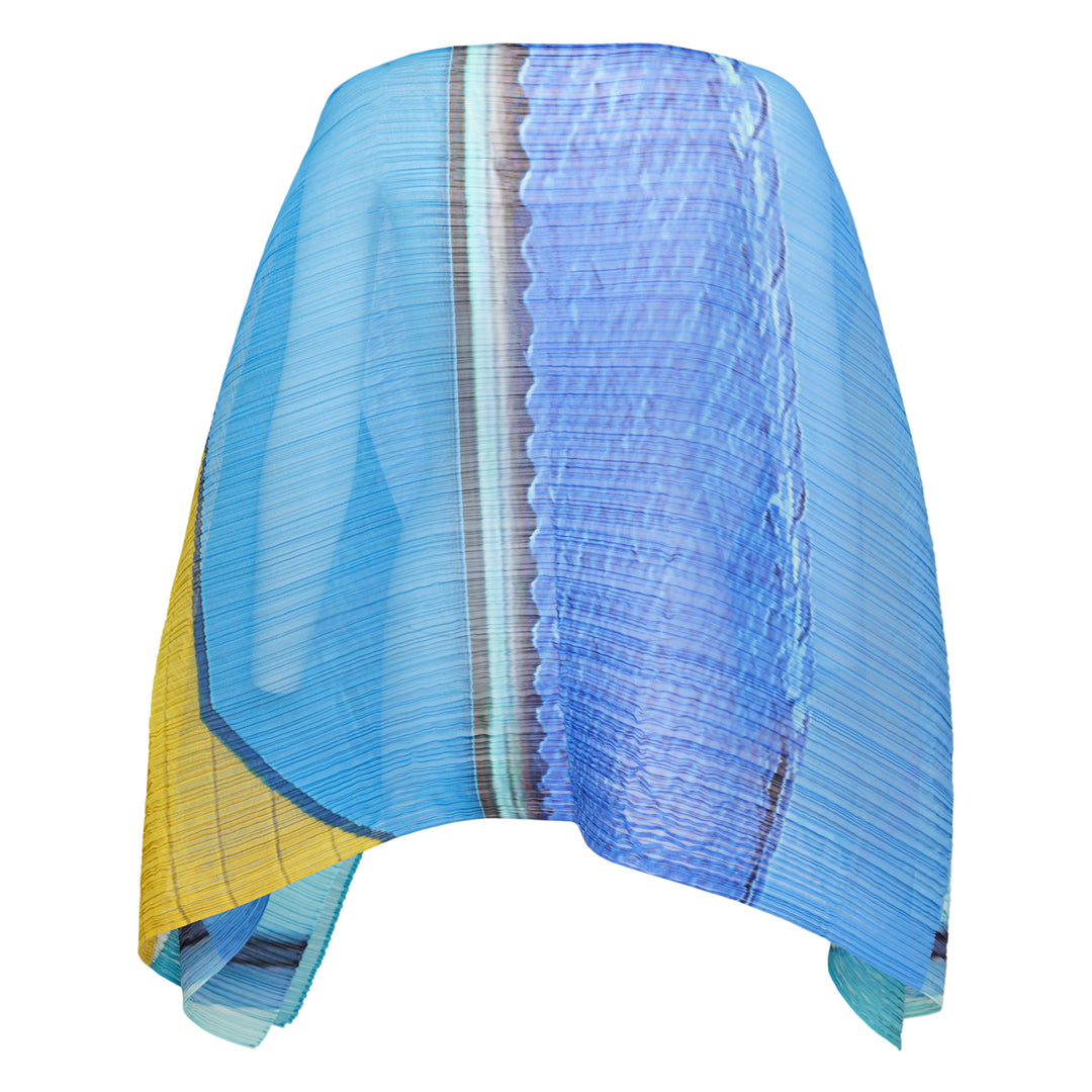 PLEATS PLEASE ISSEY MIYAKE City Collage Madame-T Pleated Scarf – Available at Club 21, Official Retailer in Singapore, Malaysia & Thailand with Global Shipping Online