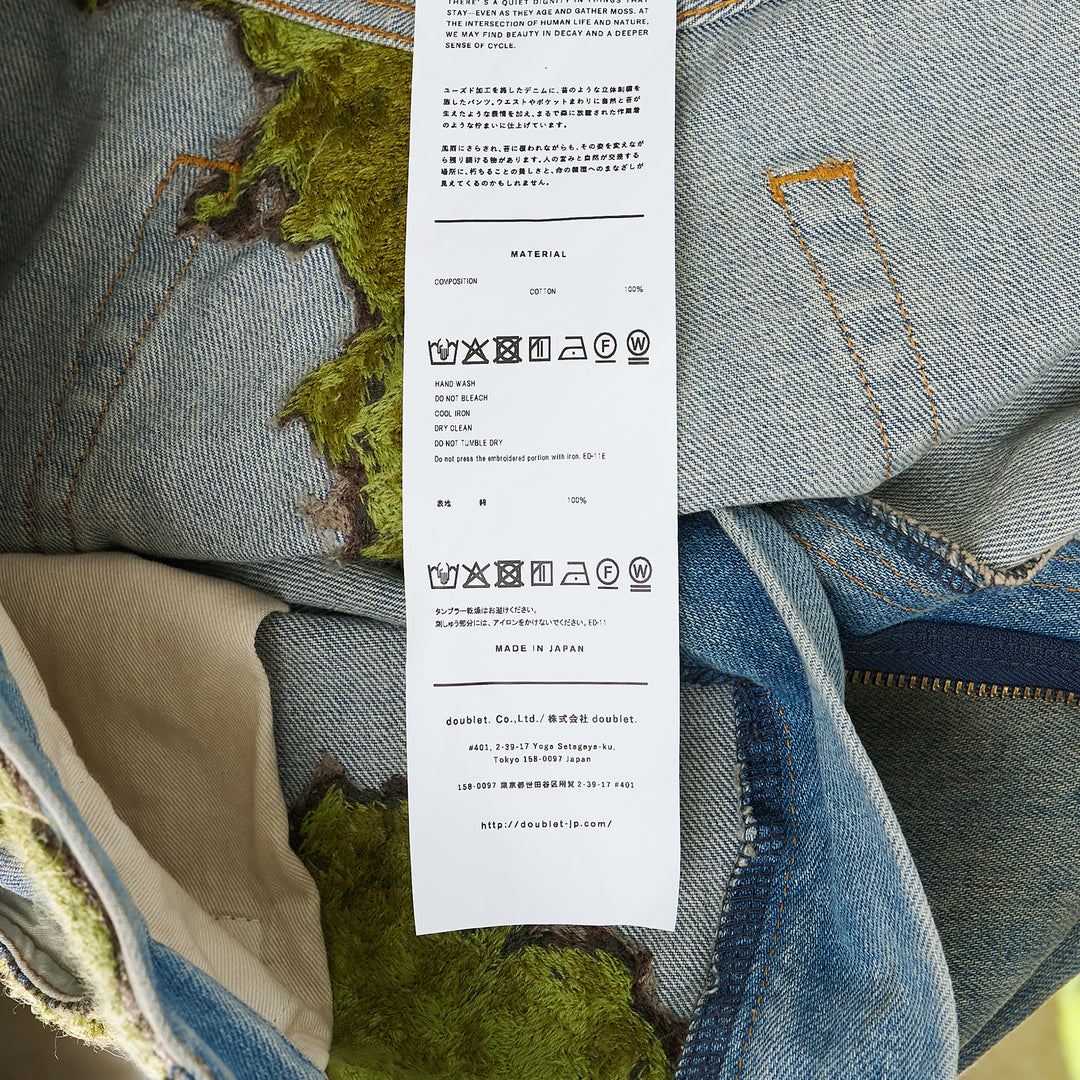 doublet Moss Grown Wood Denim Pants – Available at Club 21, Official Retailer in Singapore, Malaysia & Thailand with Global Shipping Online
