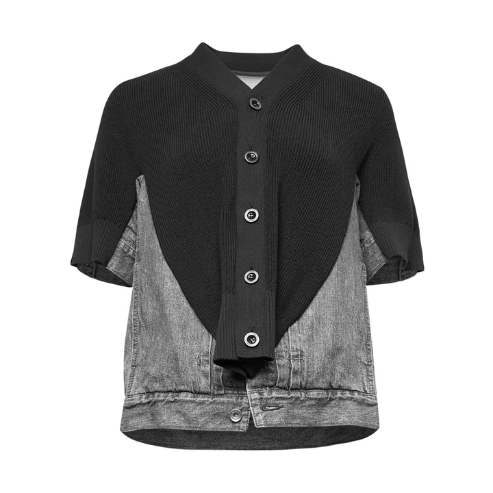 sacai Denim x Knit Cardigan – Available at Club 21, Official Retailer in Singapore, Malaysia & Thailand with Global Shipping Online
