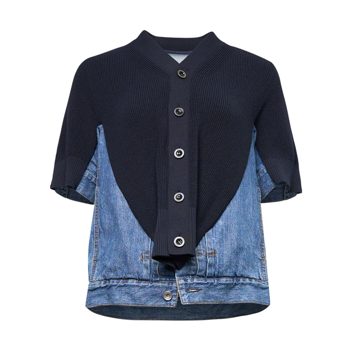 sacai Denim x Knit Cardigan – Available at Club 21, Official Retailer in Singapore, Malaysia & Thailand with Global Shipping Online