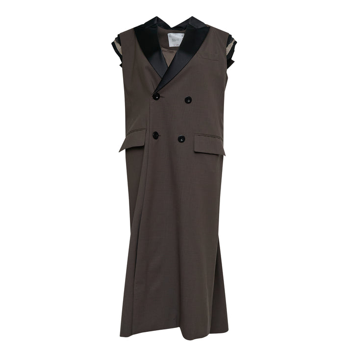 sacai Wool Suiting Long Vest – Available at Club 21, Official Retailer in Singapore, Malaysia & Thailand with Global Shipping Online