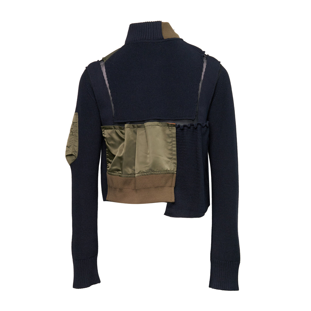 Nylon Twill x Knit Blouson