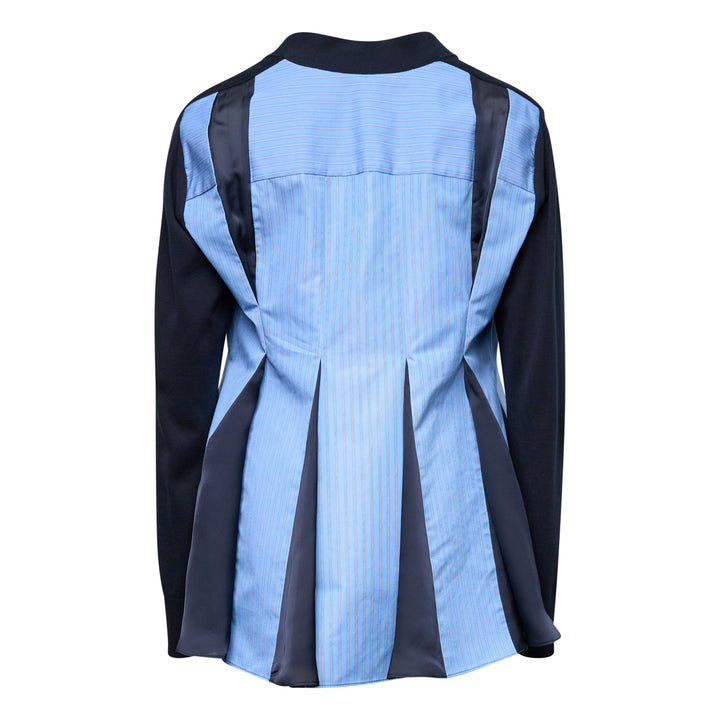 sacai Poplin x Cotton Knit Cardigan – Available at Club 21, Official Retailer in Singapore, Malaysia & Thailand with Global Shipping Online