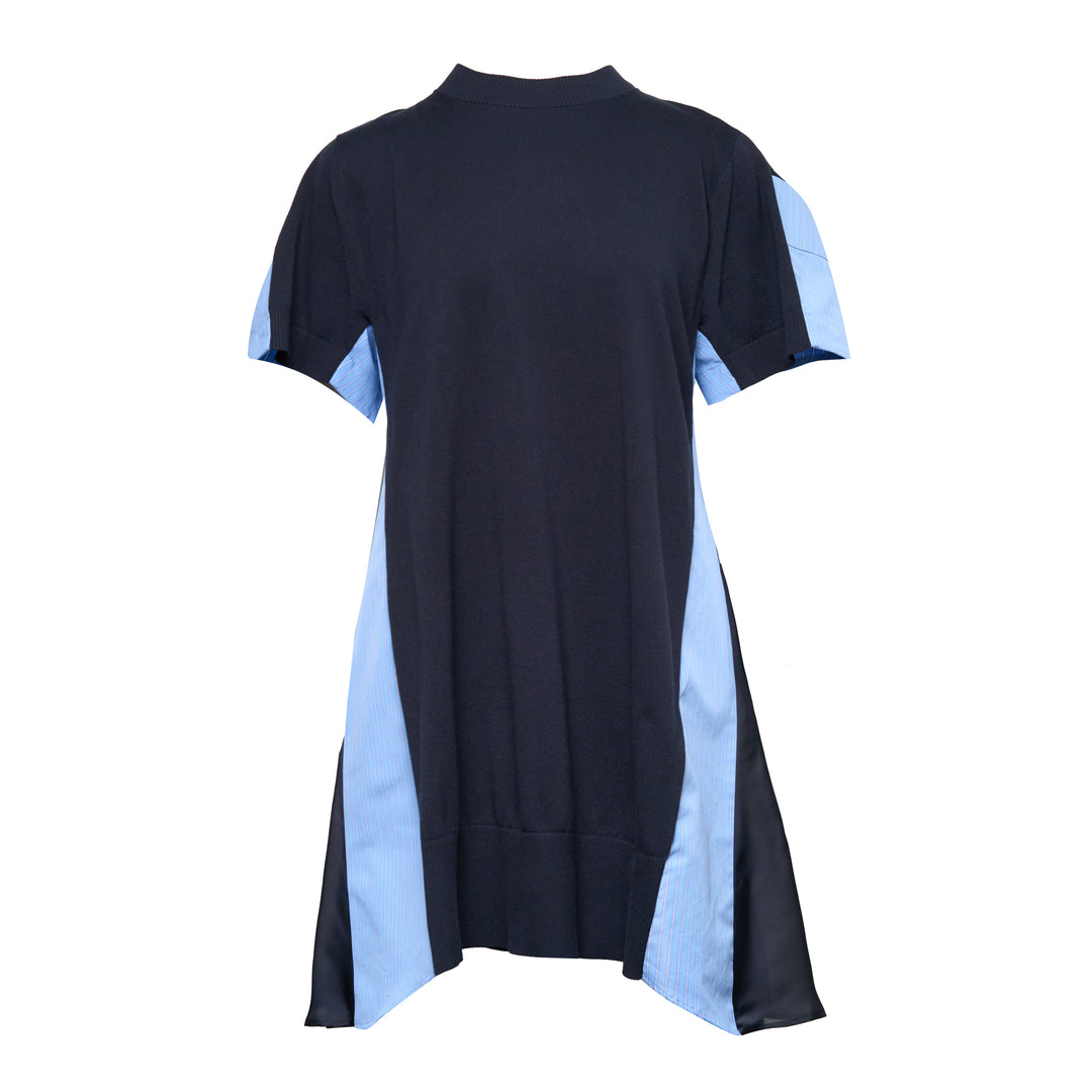 Poplin x Cotton Knit Dress