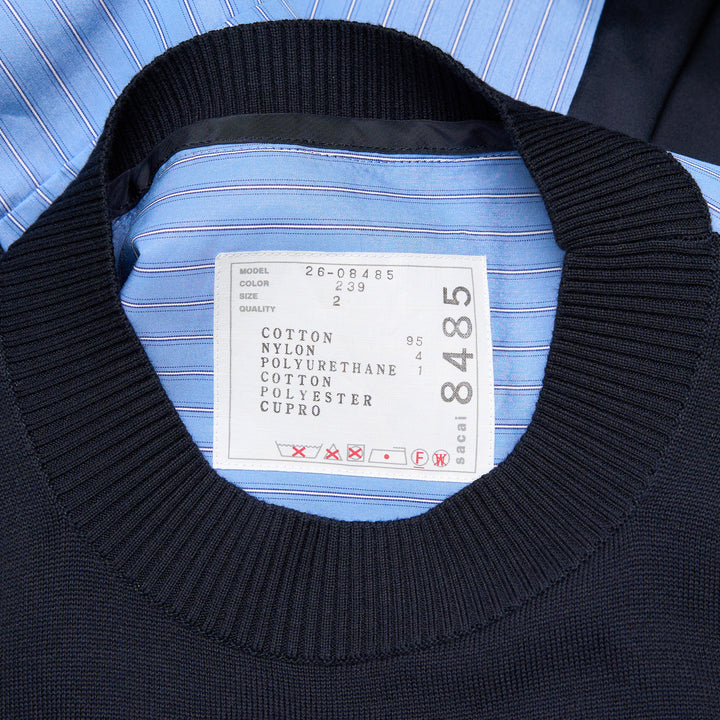 Poplin x Cotton Knit Dress