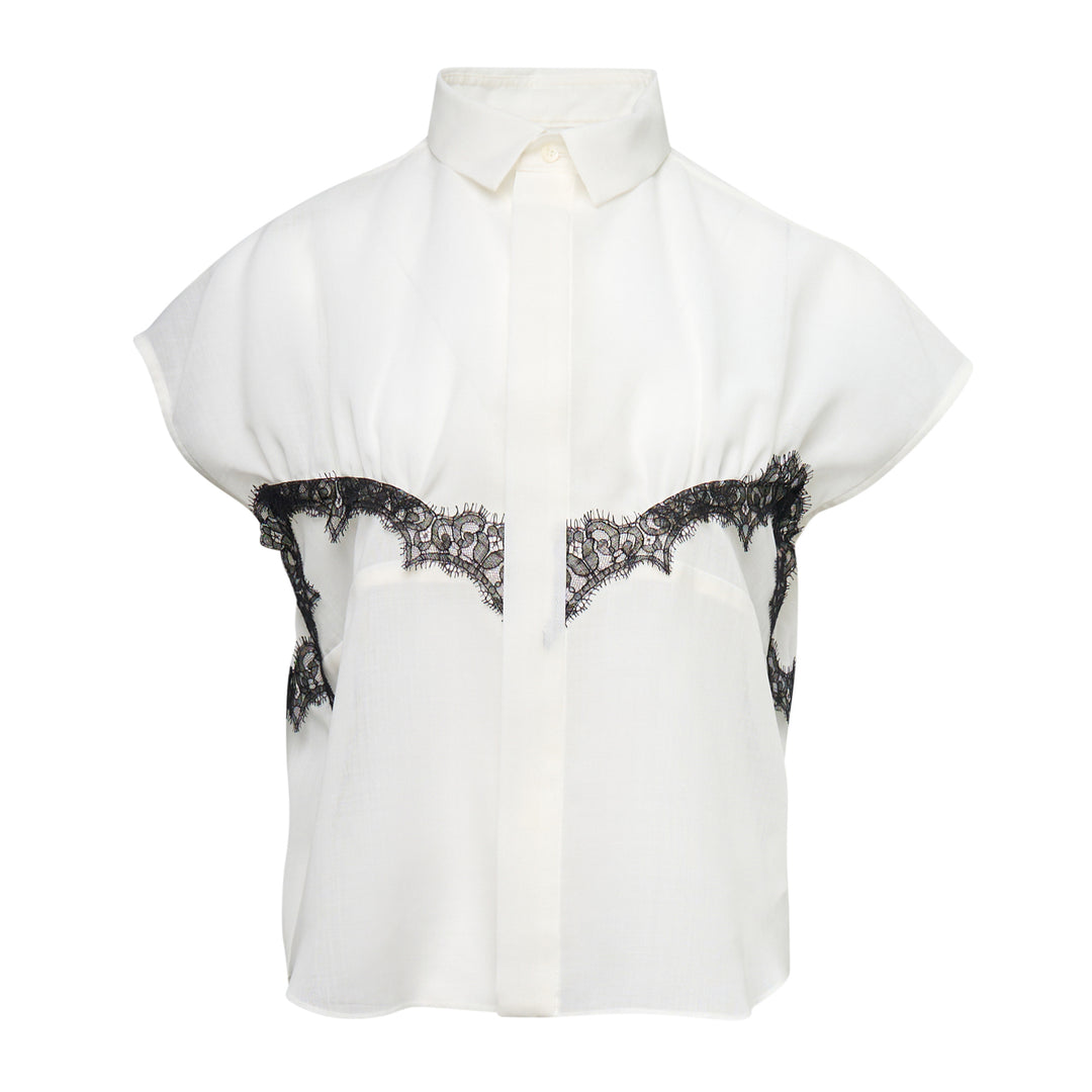 sacai Wool Organza Shirt – Available at Club 21, Official Retailer in Singapore, Malaysia & Thailand with Global Shipping Online