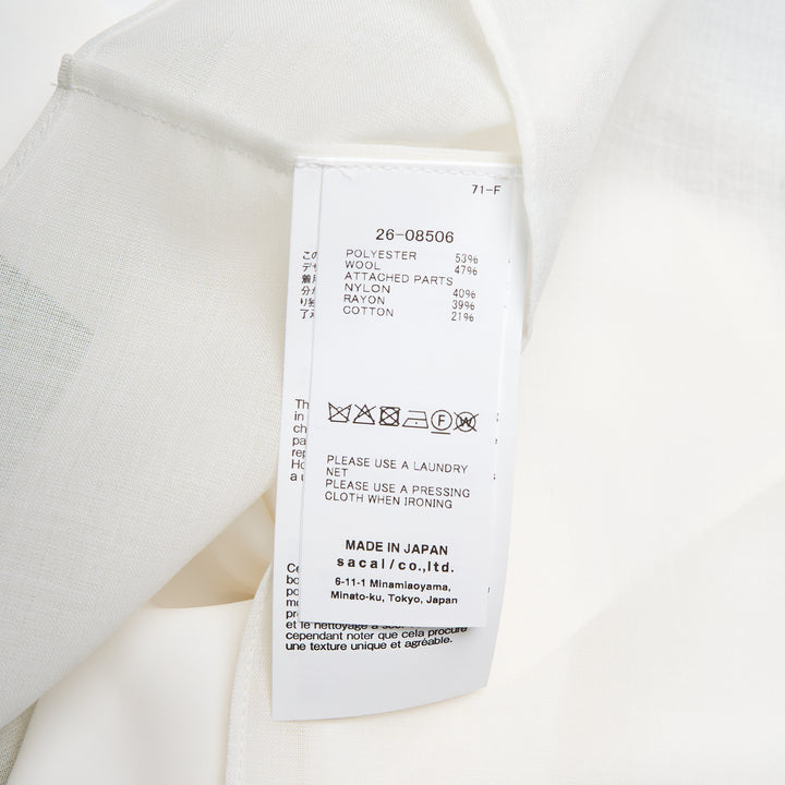 sacai Wool Organza Shirt – Available at Club 21, Official Retailer in Singapore, Malaysia & Thailand with Global Shipping Online