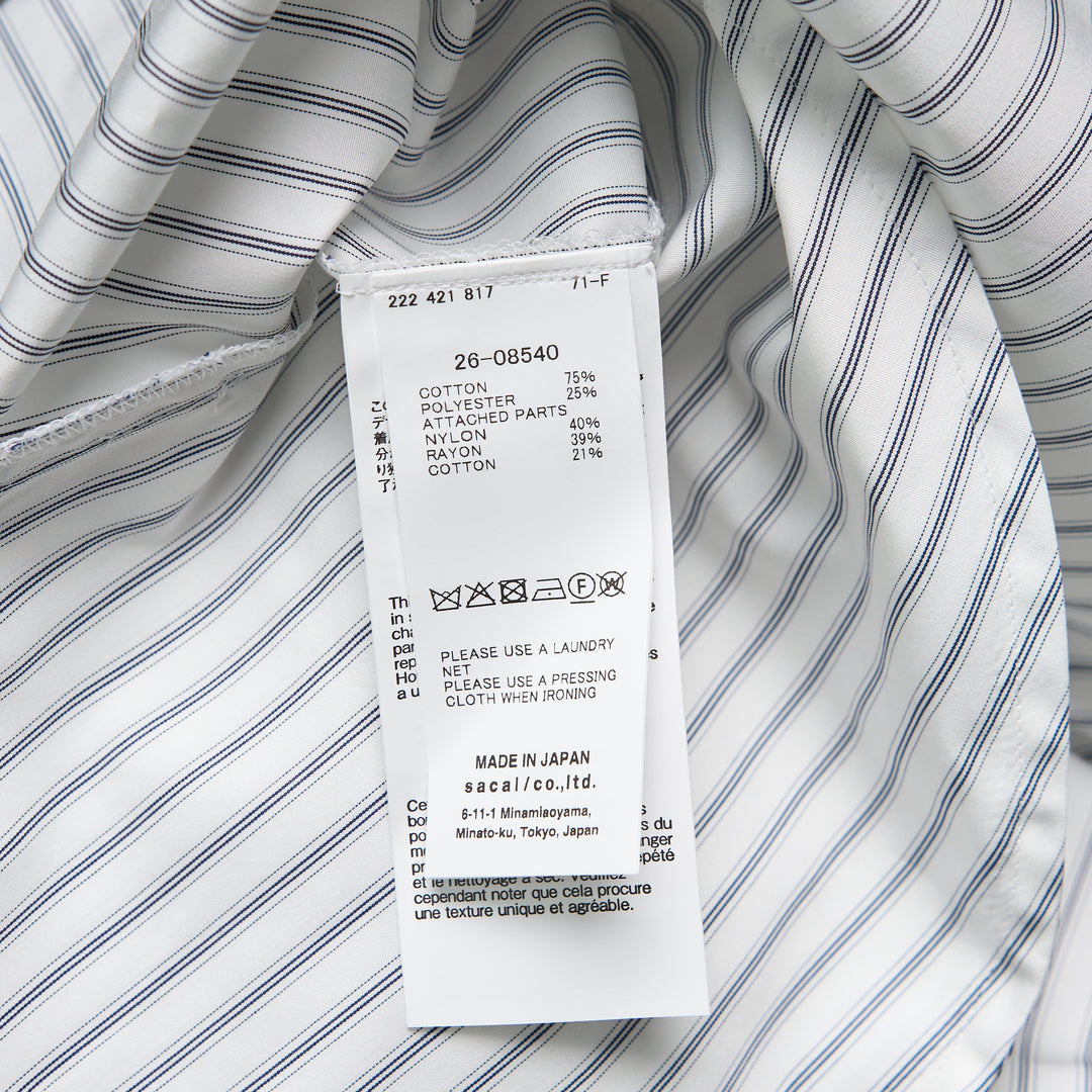 sacai Striped Poplin Dress – Available at Club 21, Official Retailer in Singapore, Malaysia & Thailand with Global Shipping Online