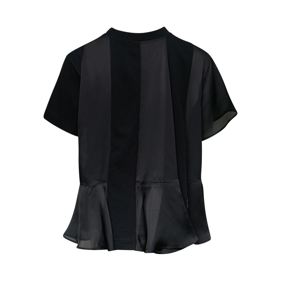 sacai Satin x Cotton Jersey T-Shirt – Available at Club 21, Official Retailer in Singapore, Malaysia & Thailand with Global Shipping Online