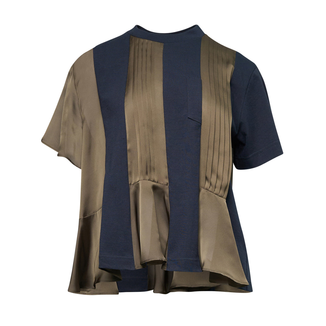 sacai Satin x Cotton Jersey T-Shirt – Available at Club 21, Official Retailer in Singapore, Malaysia & Thailand with Global Shipping Online