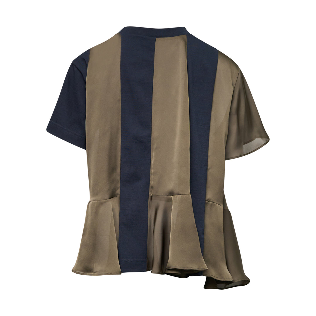 sacai Satin x Cotton Jersey T-Shirt – Available at Club 21, Official Retailer in Singapore, Malaysia & Thailand with Global Shipping Online