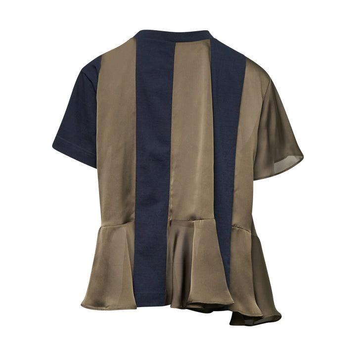 sacai Satin x Cotton Jersey T-Shirt – Available at Club 21, Official Retailer in Singapore, Malaysia & Thailand with Global Shipping Online