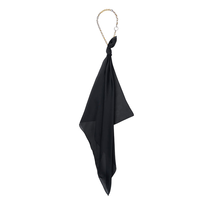 Black Silk Scarf Necklace