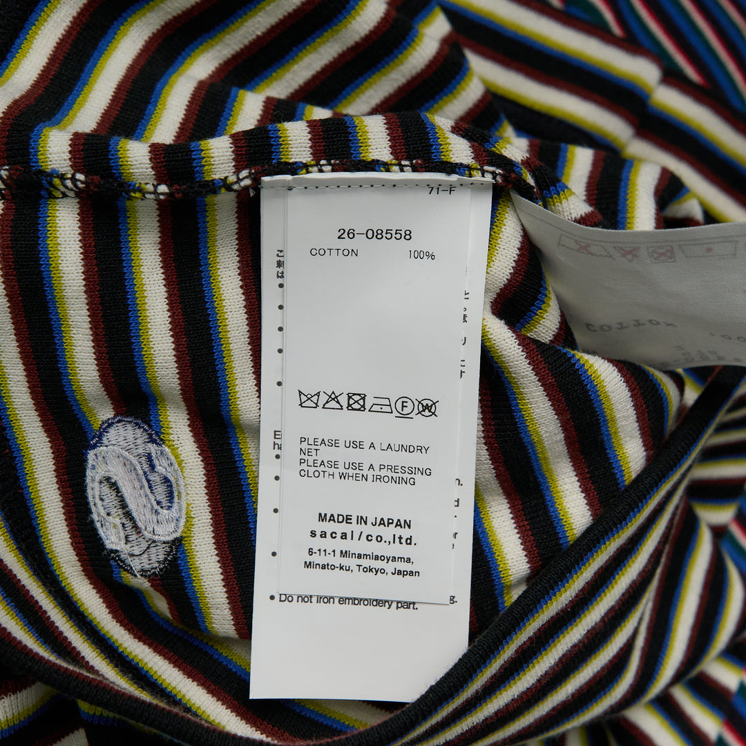 sacai Stripe Cotton Rib T-Shirt – Available at Club 21, Official Retailer in Singapore, Malaysia & Thailand with Global Shipping Online