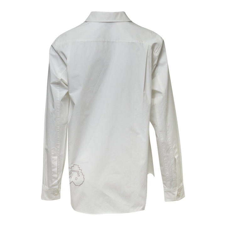 Oblique Flow Shirt White