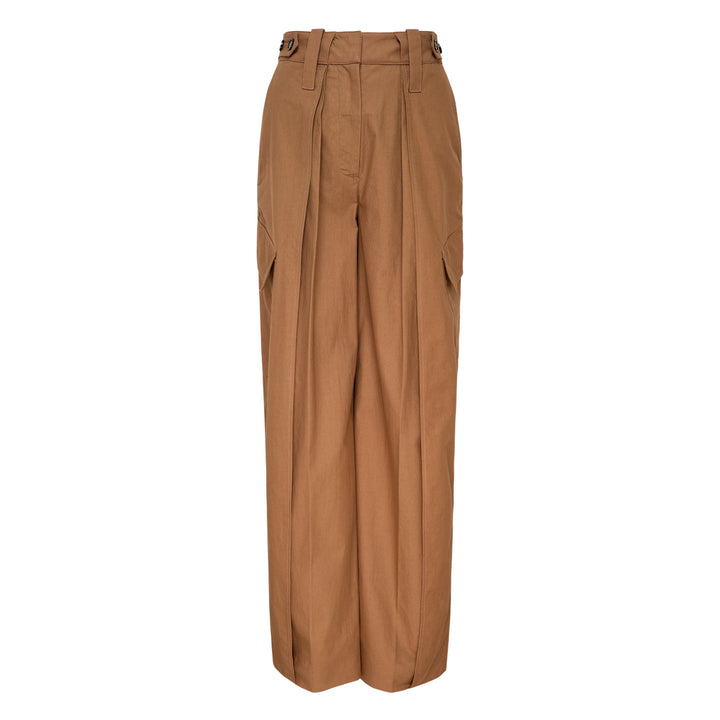 Washed Cotton Layered Cargo Pants