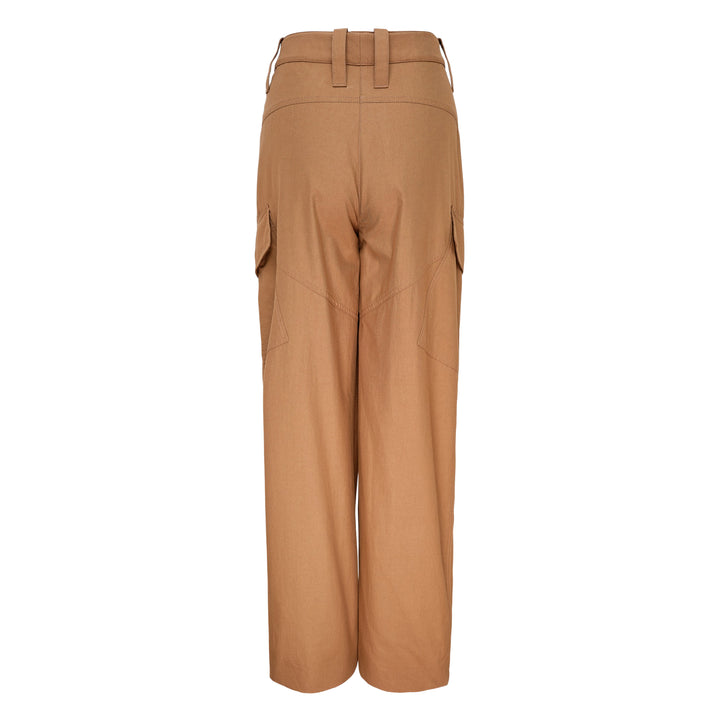 Washed Cotton Layered Cargo Pants